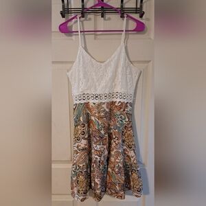 White Lace Paisley Dress